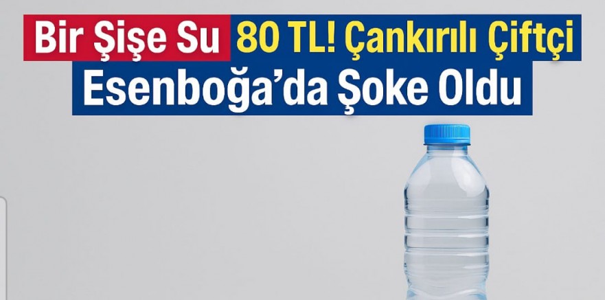 Bir Şişe Su 80 TL! Çankırılı Çiftçi Esenboğa’da Şoke Oldu
