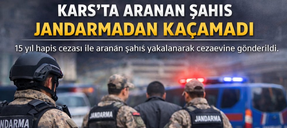 Kars’ta Aranan Şahıs Jandarma Tarafından Yakalandı