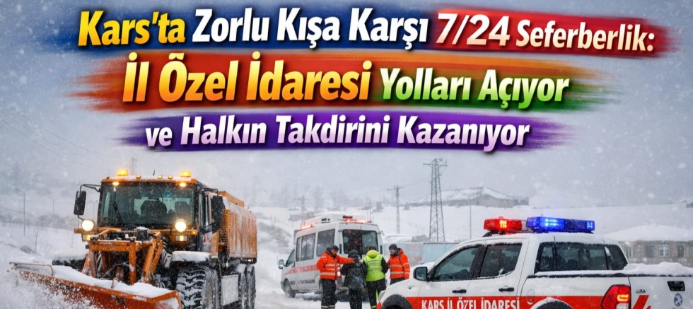 Kars'ta Zorlu Kışa Karşı 7/24 Seferberlik: İl Özel İdaresi Yolları Açıyor ve Halkın Takdirini Kazanıyor