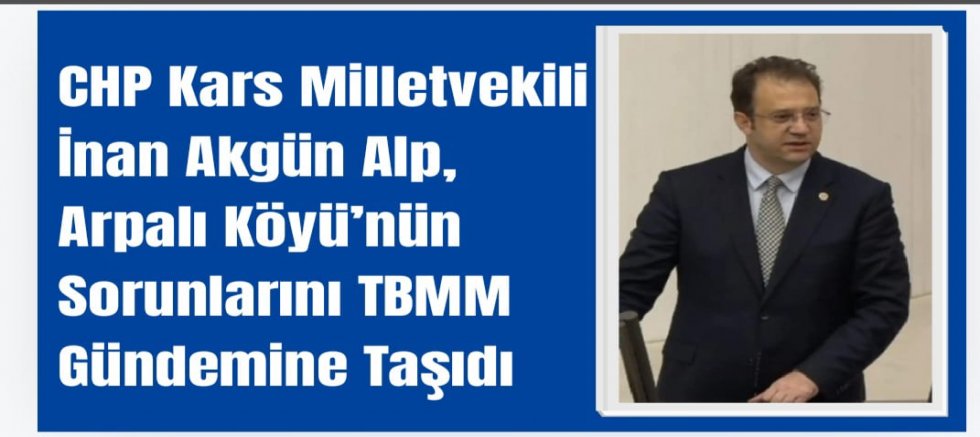 CHP Kars Milletvekili İnan Akgün Alp, Arpalı Köyü’nün Sorunlarını TBMM Gündemine Taşıdı