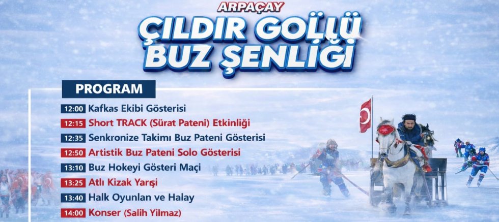 Çıldır Gölü Buz Şenliği 8 Şubat'ta Coşkuyla Gerçekleştirilecek