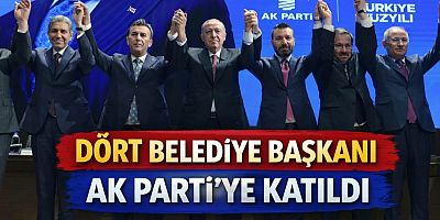 AK Parti’ye yeni katılımlar: Dört belediye başkanı rozetlerini Erdoğan’dan aldı