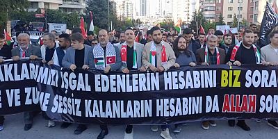 AK Parti Yenimahalle Gençlik Kollarından Filistin’e Destek Yürüyüşü