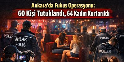 Ankara’da Fuhuş Operasyonu: 60 Kişi Tutuklandı, 64 Kadın Kurtarıldı