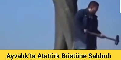 Ayvalık’ta Atatürk Büstüne Saldırıya Vatandaşlardan Müdahale