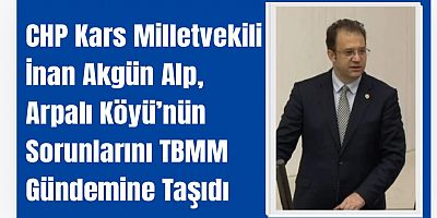 CHP Kars Milletvekili İnan Akgün Alp, Arpalı Köyü’nün Sorunlarını TBMM Gündemine Taşıdı