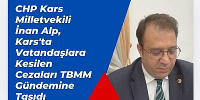 CHP Kars Milletvekili İnan Alp, Kars'ta Vatandaşlara Kesilen Cezaları TBMM Gündemine Taşıdı