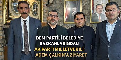 DEM Parti’li Belediye Başkanlarından AK Parti Milletvekili Adem Çalkın’a Ziyaret