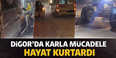 Digor’da Karla Mücadele Hayat Kurtardı