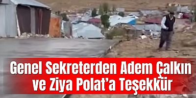 Genel Sekreter Tekcandan Adem Çalkın ve Ziya Polat’a Teşekkür