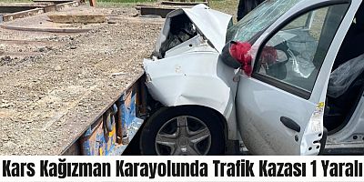 Kars Kağızman Karayolunda Trafik Kazası 1 Yaralı 