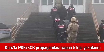 Kars'ta PKK/KCK propagandası yapan 5 kişi yakalandı