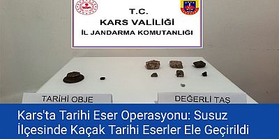 Kars'ta Tarihi Eser Operasyonu: Susuz İlçesinde Kaçak Tarihi Eserler Ele Geçirildi