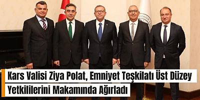 Kars Valisi Ziya Polat, Emniyet Teşkilatı Üst Düzey Yetkililerini Makamında Ağırladı