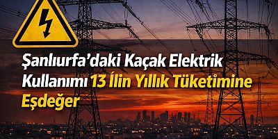 Şanlıurfa’daki Kaçak Elektrik Kullanımı 13 İlin Yıllık Tüketimine Eşdeğer