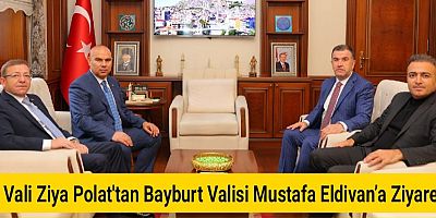 Vali Ziya Polat'tan Bayburt Valisi Mustafa Eldivan’a Ziyaret