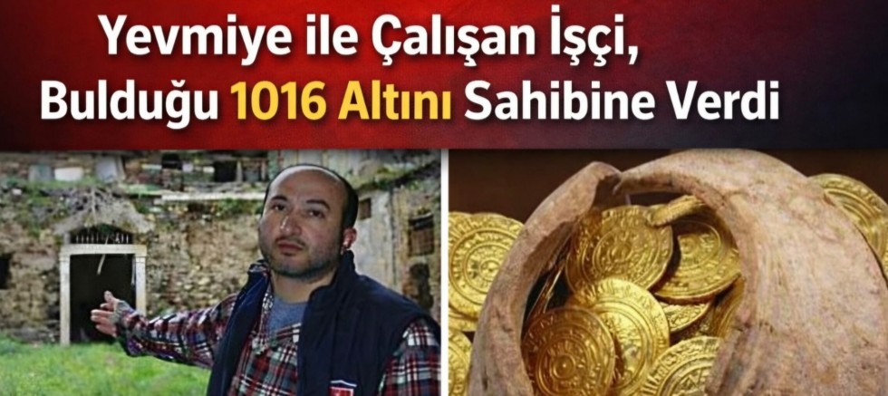 YEVMİYEYLE ÇALIŞAN İŞÇİ, 1016 ADET ALTINI TEREDDÜTSÜZ TESLİM ETTİ