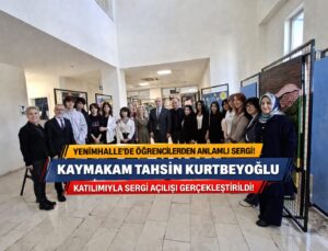 YENİMAHALLE KAYMAKAMI TAHSİN KURTBEYOĞLU’NUN KATILIMIYLA ÖĞRENCİ SERGİSİ AÇILDI