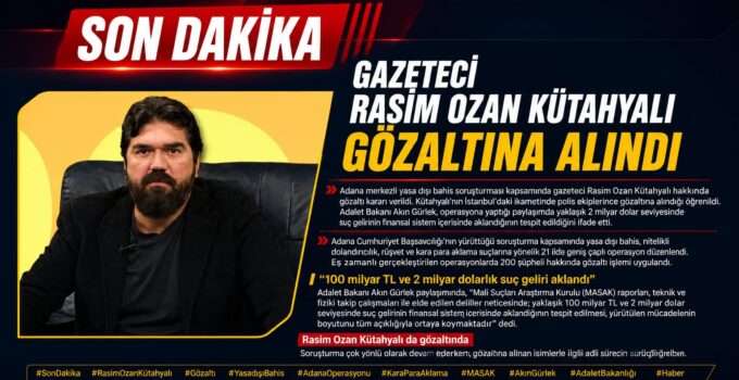 SON DAKİKA Gazeteci Rasim Ozan Kütahyalı gözaltına alındı