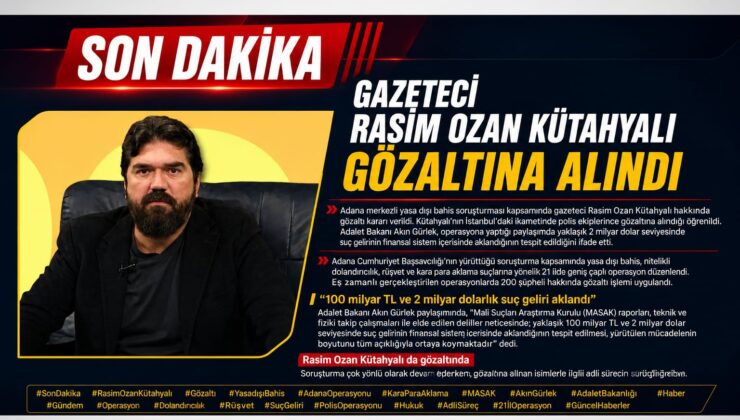 SON DAKİKA Gazeteci Rasim Ozan Kütahyalı gözaltına alındı