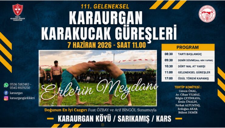 KARAURGAN’DA 111. GELENEKSEL KARAKUCAK GÜREŞLERİ HEYECANI