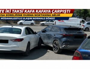 Emek’te İki Taksi Kafa Kafaya Çarpıştı: Trafikte Kısa Süreli Yoğunluk