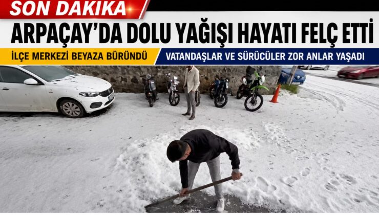 Sondakika Kars’ın Arpaçay İlçesinde Dolu Yağışı Hayatı Olumsuz Etkiledi