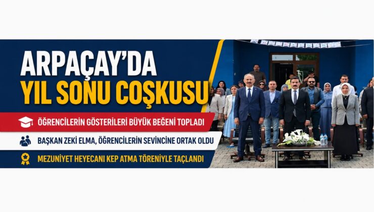 Arpaçay Belediye Başkanı Zeki Elma, Öğrencilerin Mezuniyet Sevincine Ortak Oldu