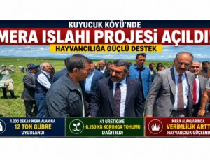 Kars’ta Hayvancılığa Güçlü Destek! Kuyucuk Köyü’nde Mera Islahı Projesi Hayata Geçirildi