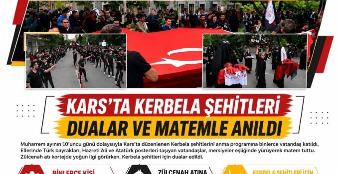 Kars’ta Kerbela Şehitleri Dualarla ve Matemle Anıldı