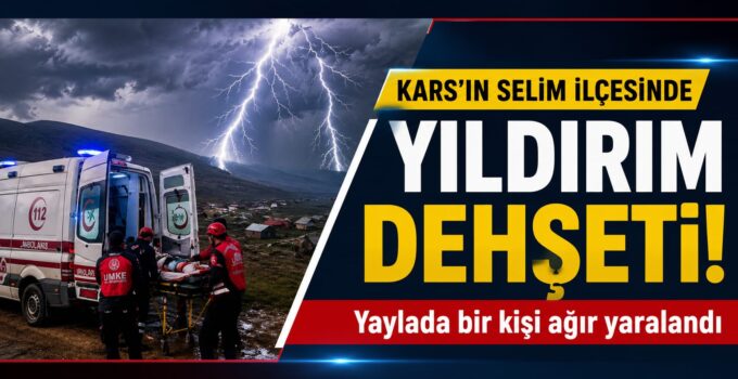 Selim’de Yıldırım Faciası: Yaylada Bir Kişi Ağır Yaralandı