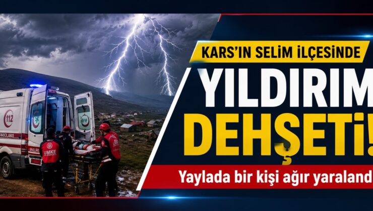 Selim’de Yıldırım Faciası: Yaylada Bir Kişi Ağır Yaralandı